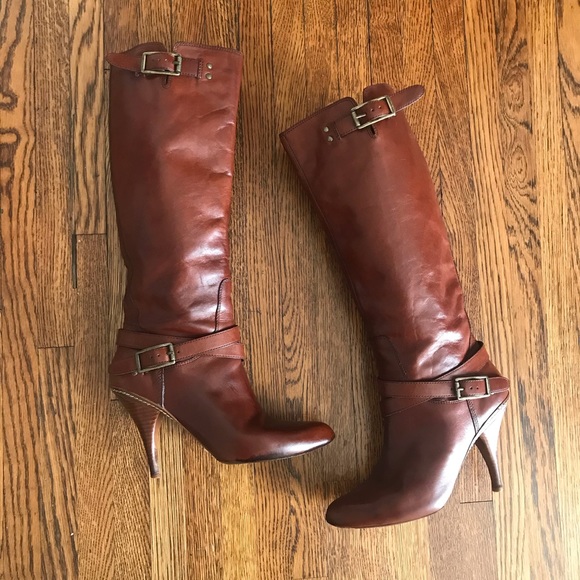 Cole Haan Shoes - Cole Haan Nike Air Tall Chestnut Brown Boots